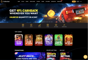 Image of Golden Bet website