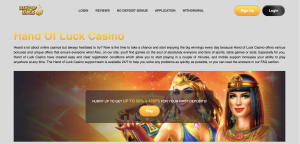 Image of Hand of Luck Casino Website