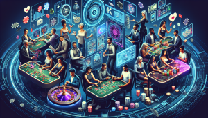 AI Image of people playing casino games