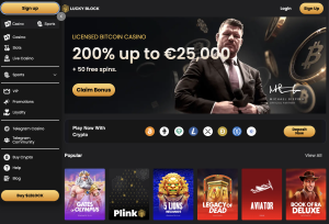 Lucky Block Casino Website